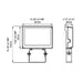 Keene SF100 60W/80W/100W LED SlimFlood Light with Photocell, 3CCT Selectable, Trunnion Mount