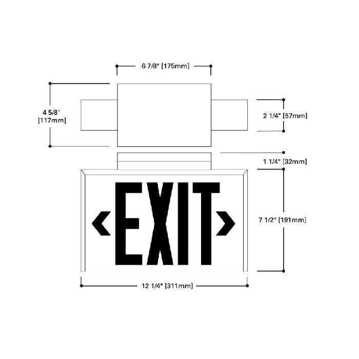 Sure-Lites SLX7 LED Exit Sign, Self Powered