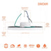 Halo SMD6R07FS5 6" LED Round Surface Mount, 800 lm, 5CCT Selectable, 120V