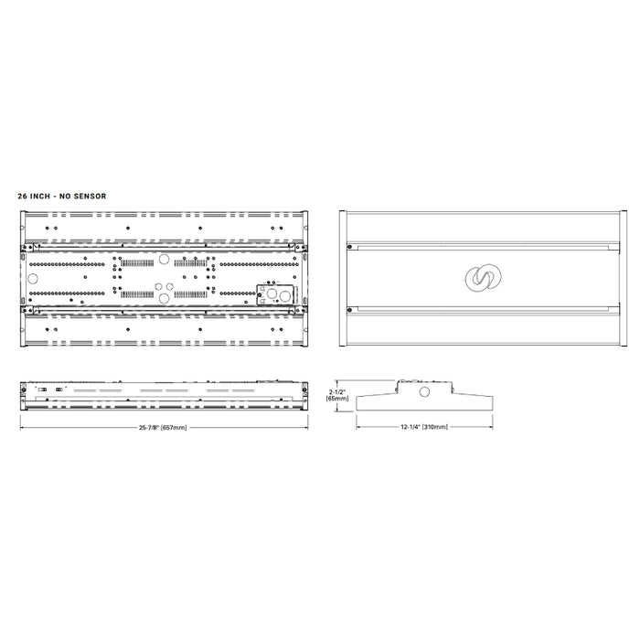 Metalux SPHB-2436SE-M-UNV-L84050-CD-SP1-U Linear High Bay, Lumen & 3CCT Selectable, 120-277V, 0-10V Dimming