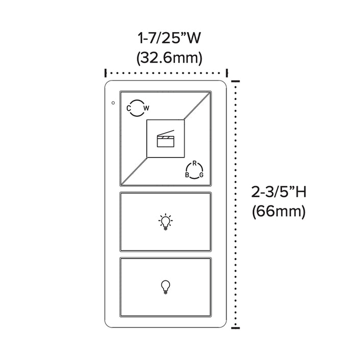American Lighting SPKPL-CTRL-W-RGBTW Spektrum+ Smart Switch