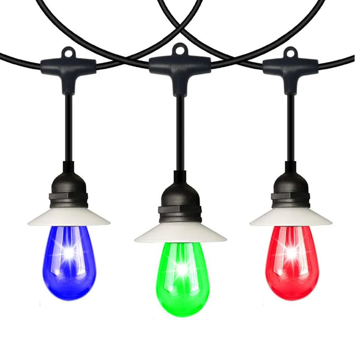 Westgate STG-4830-RGBIC-BT 48-ft 30 Lamps Lantern Outdoor RGB-IC Bluetooth App Controlled String Light - Light On View