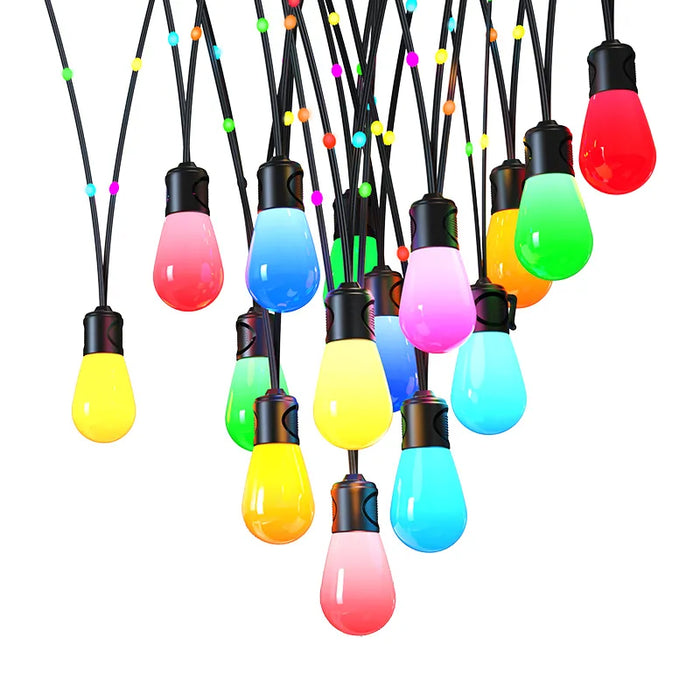 Westgate STG-5315 53-ft 15 Lamps Lantern Outdoor RGB-IC Bluetooth App Controlled String Light
