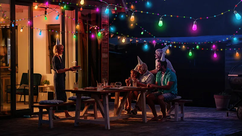 Westgate STG-5315 53-ft 15 Lamps Lantern Outdoor RGB-IC Bluetooth App Controlled String Light
