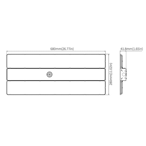 Rayon T1070LEDB-WS300 120W/180W/240W/300W LED High Bay, 2CCT Selectable, 480V, Surface Mount
