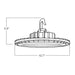 Rayon T1085LEDB-WS150 60W/90W/120W/150W LED High Bay, 2CCT Selectable, 120-277V