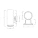 Rayon T211LEDB 4" 12W/16W/20W LED Up/Down Light Bi-Directional Cylinder, 3CCT Selectable, 120-277V, Photocell Included