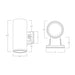 Rayon T212LEDB 6" 30W/40W/50W LED Up/Down Light Bi-Directional Cylinder, 3CCT Selectable, 120-277V, Photocell Included