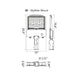 Rayon T321LEDB WS140 14" Skyline LED Area Light, 60W / 90W / 120W / 140W & 3CCT Selectable, Wall Mount Bracket with Slipfitter