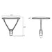 Rayon T331LED Series 45W / 70W / 87W / 130W LED Post Top Lighting, 3CCT Selectable, 120-277V, Bronze Finish
