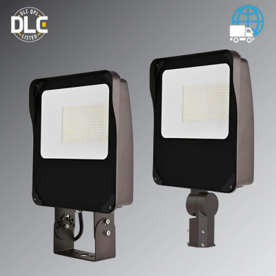 Rayon T431LEDB-WS120 48W/72W/96W/120W Large LED Flood Light, 3CCT Selectable, 120-277V, Swivel Bracket Mount, Bronze Finish