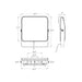Rayon T431LEDB-WS65 26W/39W/52W/65W Medium LED Flood Light with Photocell, 3CCT Selectable, 120-277V, Trunion Mount, Bronze Finish