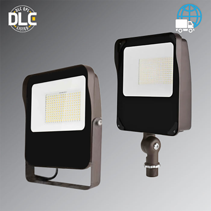 Rayon T431LEDB-WS65 26W/39W/52W/65W Medium LED Flood Light, 3CCT Selectable, 120-277V, Trunion Mount, Bronze Finish