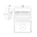 Rayon T624LEDB WS120 30W/60W/90W/120W LED Slim Wall Pack with Emergency Battery, 3CCT Selectable, 120-277V, Bronze Finish