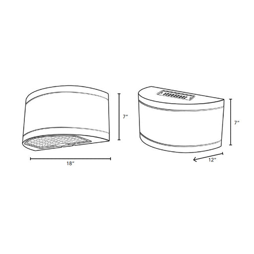 Rayon T653LEDB WS40 24W/32W/40W LED Down-Light / Bi-Directional Wall Mount , 3CCT Selectable, 120-277V, Bronze Finish