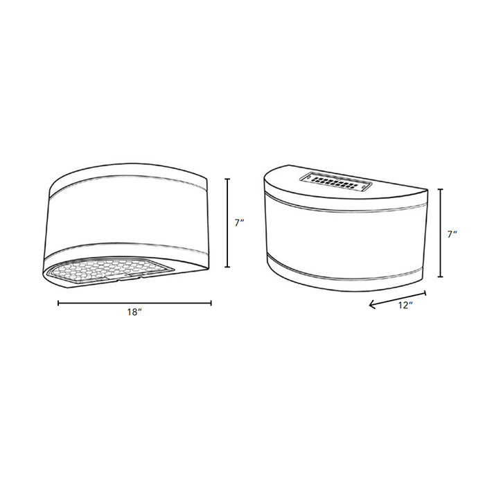 Rayon T653LEDB WS40 24W/32W/40W LED Down-Light / Bi-Directional Wall Mount , 3CCT Selectable, 120-277V, Bronze Finish