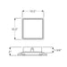 Rayon T722LEDB Series 10.5" x 10.5" Square LED Canopy and Garage Luminaire, 23W / 34W / 45W & 3CCT Selectable, 120-347V, Surface Mount, Bronze Finish