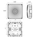 Rayon T730LEDB Series Square Slim 60W LED Canopy Light, 120-277V, Surface Mount, Bronze Finish