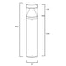 Rayon T860LEDB 14W/19W/24W LED Round Flat Top Cone Bollard, 3CCT Selectable, Up to 3360 Lumens, 120-277V