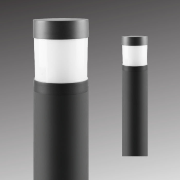 Rayon T860LEDB 14W/19W/24W LED Round Flat Top Cone Bollard, 3CCT Selectable, Up to 3360 Lumens, 120-277V