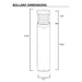 Rayon T861LEDB 14W/19W/24W LED Round Flat Top Bollard w/ Louvers, 3CCT Selectable, Up to 1800 Lumens, 120-277V