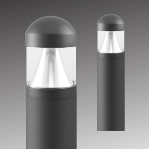 Rayon T862LEDB 14W/19W/24W LED Round Domed Top Cone Bollard, 3CCT Selectable, Up to 3360 Lumens, 120-277V