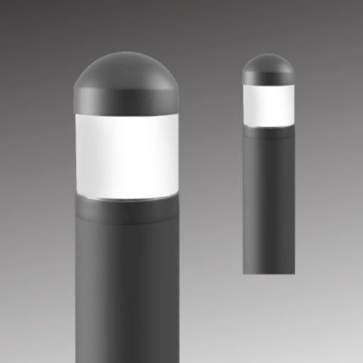 Rayon T862LEDB 14W/19W/24W LED Round Domed Top Cone Bollard, 3CCT Selectable, Up to 3360 Lumens, 120-277V