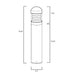 Rayon T863LEDB 14W/19W/24W LED Round Domed Top Bollard with Louvers, 3CCT Selectable, Up to 1800 Lumens, 120-277V, Bronze Finish