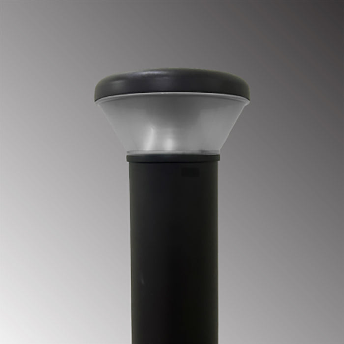 Rayon T865LEDB 10W/16W/21W/26W LED Clear Round Flat Top Cone Bollard, 3CCT Selectable, Up to 3000 Lumens, 120-277V, Bronze Finish