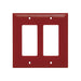 Legrand TP262 Two Gang Decorator Openings Wall Plate - Red