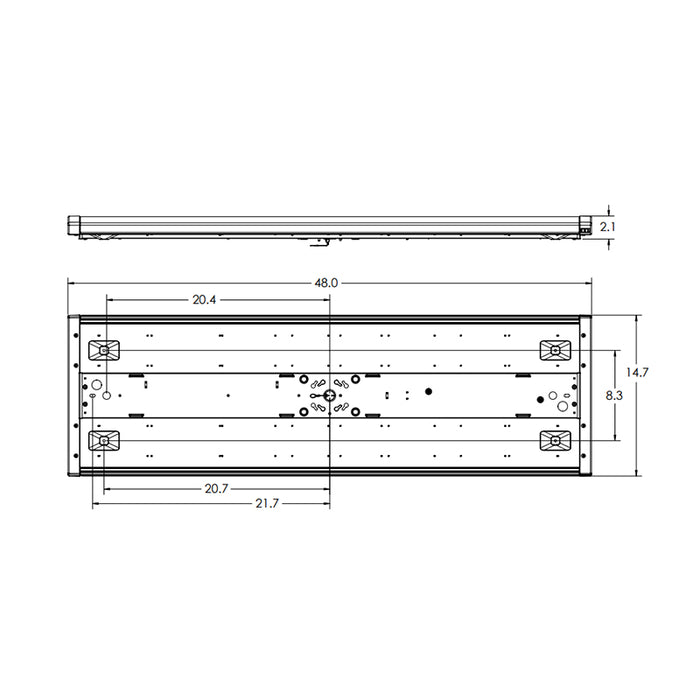 Lithonia Contractor Select TRUW 48 ALO26 CMP TruWrap 4-ft LED Wraparound, Wide Body, Curved Microprismatic Diffuser, 3CCT & Lumen Selectable