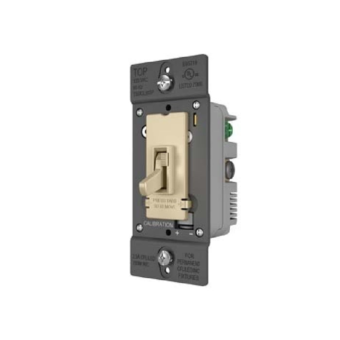Wattstopper TSDCL303 TradeMaster LED/CFL/Incandescent Single Pole/3-Way Toggle Slide Dimmer, Preset