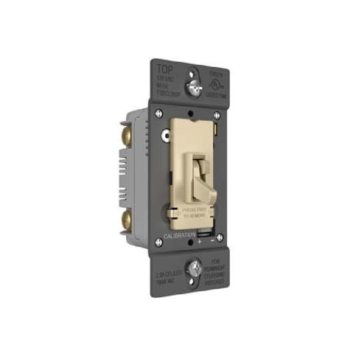 Wattstopper TSDCL303 TradeMaster LED/CFL/Incandescent Single Pole/3-Way Toggle Slide Dimmer, Preset