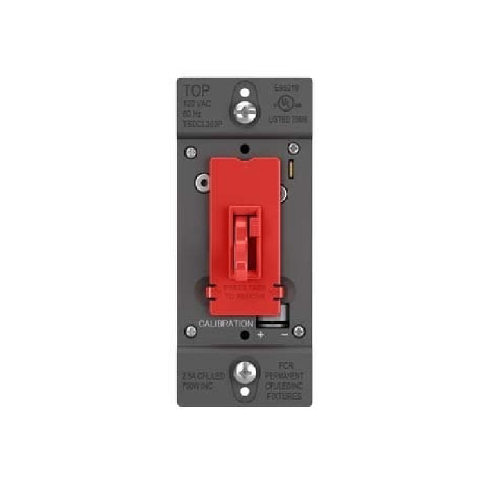 Wattstopper TSDCL303 TradeMaster LED/CFL/Incandescent Single Pole/3-Way Toggle Slide Dimmer, Preset