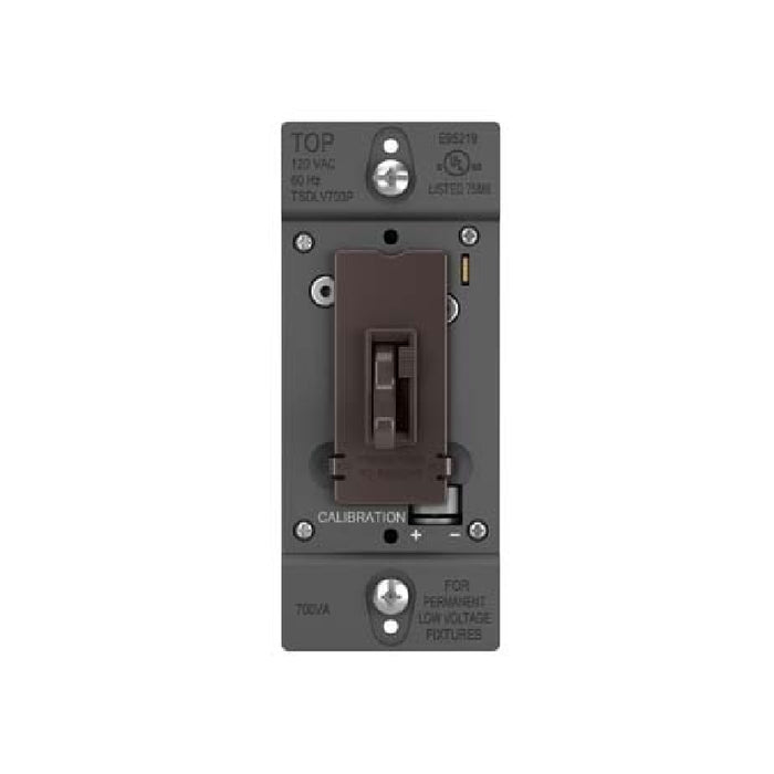 Wattstopper TSDLV703P TradeMaster Toggle Slide Dimmer Low Voltage Single Pole/3-Way, 700VA