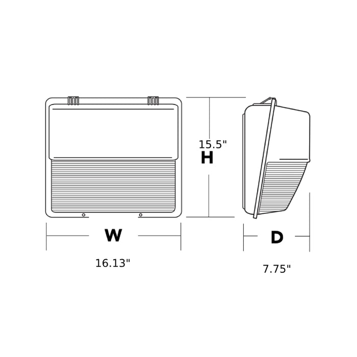 Lithonia TWP 48W Max LED Outdoor Wall Pack, 4000K