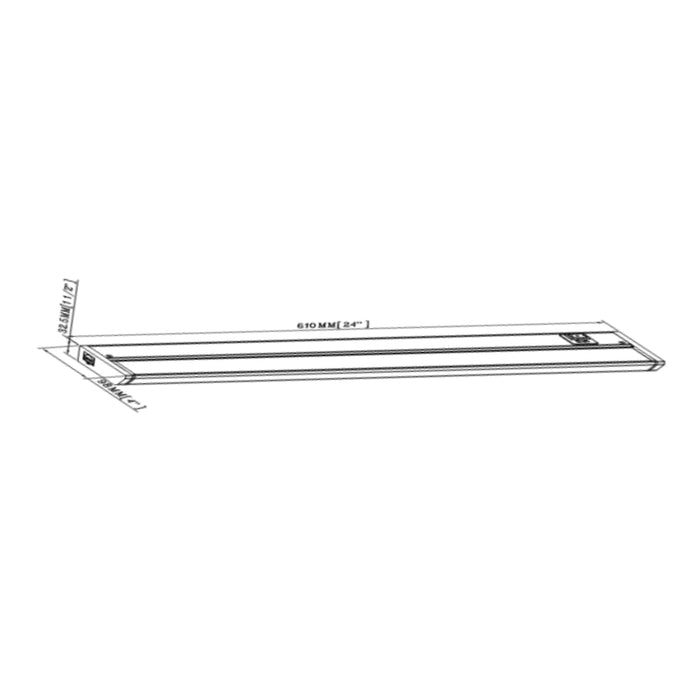 Westgate UCA 24" 12W LED UnderCabinet Lights, 3CCT Selectable 650 Lumen Dimmable 120V