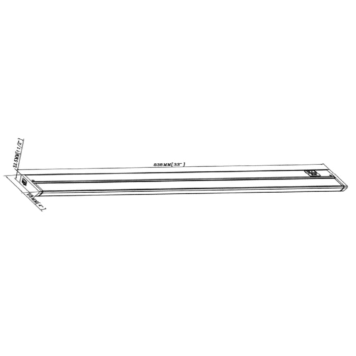 Westgate UCA 33" 16W LED UnderCabinet Lights, 3CCT Selectable 900 Lumen Dimmable 120V