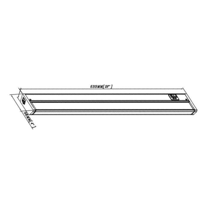 Westgate UCA 21" 8W LED UnderCabinet Lights, 3CCT Selectable 450 Lumen Dimmable 120V