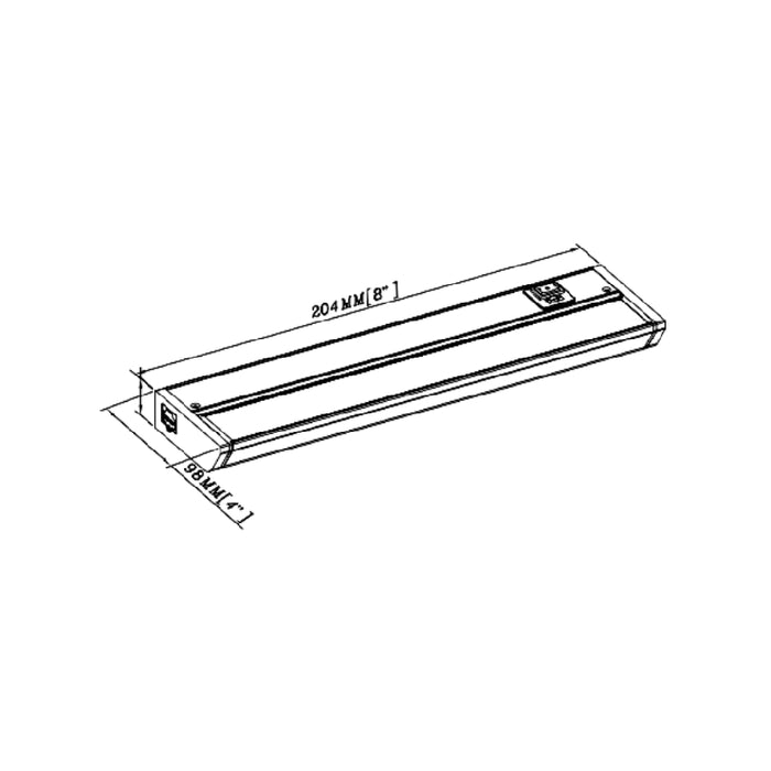 Westgate UCA 8" 3W LED UnderCabinet Lights, 3CCT Selectable 150 Lumen Dimmable 120V