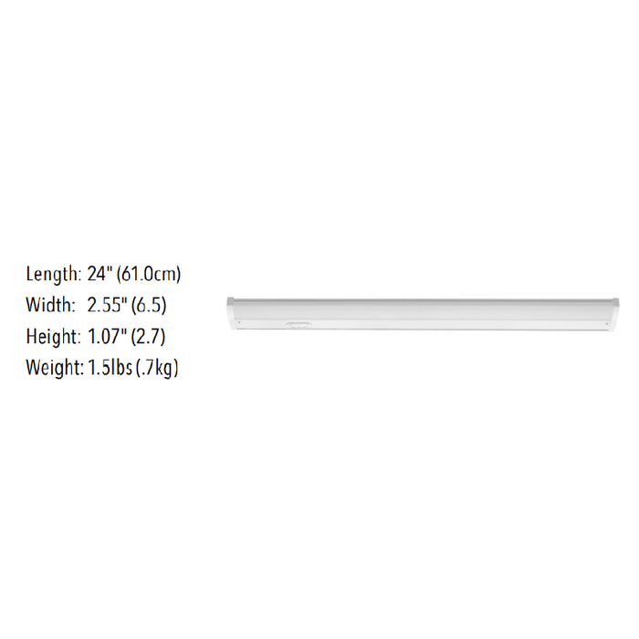 Juno UCES Economy 24" 10.8W  Economy LED Undercabinet, 3CCT & Lumen Selectable Dimmable 120V