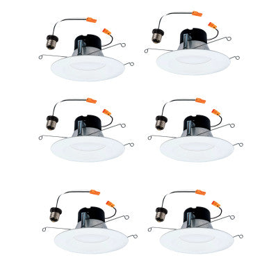 Halo LT56 5"/6" LED Retrofit Module with Baffle Trim, 5CCT Selectable, 750 Lumens, 90 CRI, 10% Phase Cut Dimming, Matte White