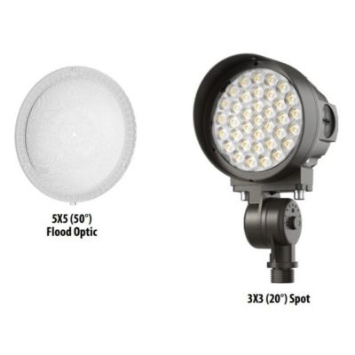 Lithonia Contractor Select OLB 8W LED Flood Light, 500/750/1000 Lumen, 3CCT Selectable, 500/750/1000 lm, 120-347V