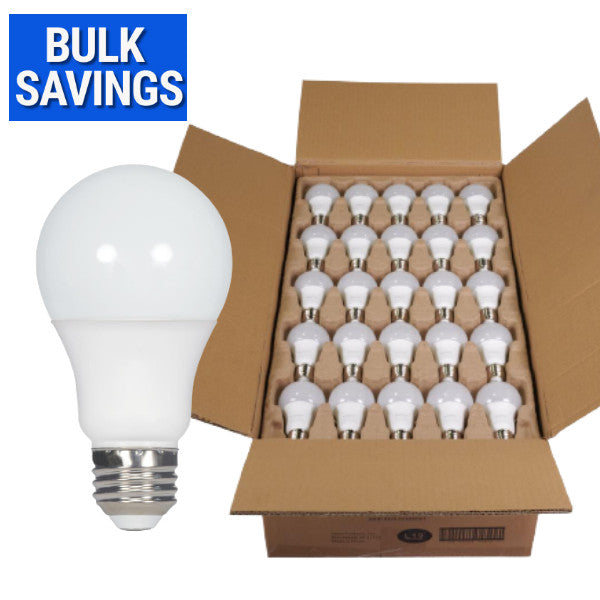 Satco S11412 9 Watt A19 LED; 2700K; Medium base; 220 deg. Beam Angle; 100-Contractor Pack