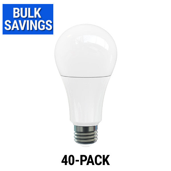 Westgate 9W A19 LED Lamp, Med Base, Dimmable 5000K, 40- Pack