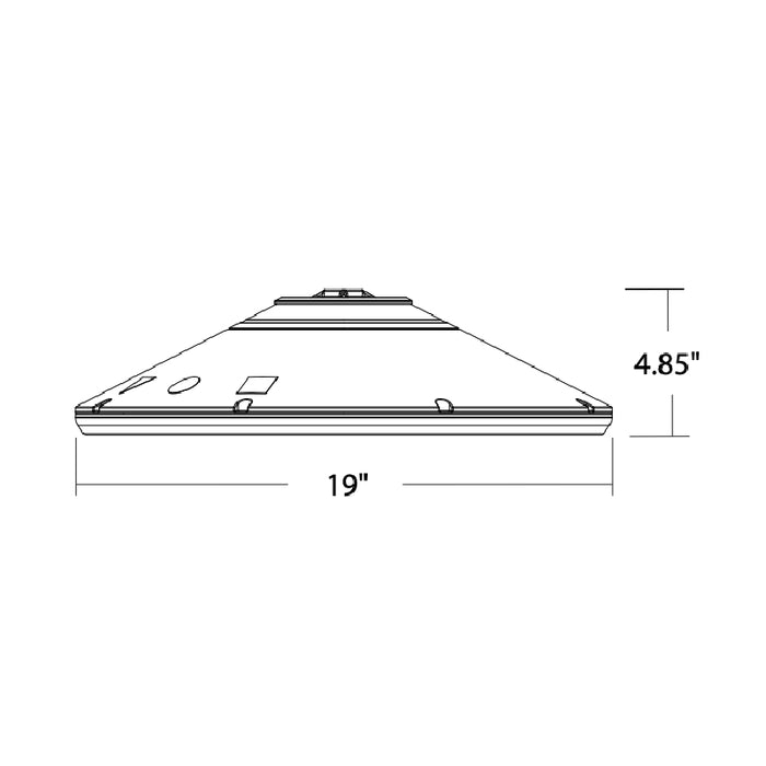 Lithonia VCPG 43W LED Parking Garage Light w/ Up Light, Pendant Mount, 4000K, Type V, W, 120-277Vide