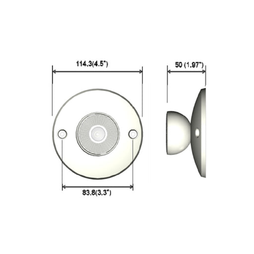 Chloride VLL1R Value+ Round 1W LED Single Remote Head