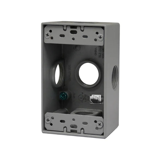 Westgate W1B75-5X One-Gang Weatherproof Box, 3/4" Trade, 5 Outlet Holes