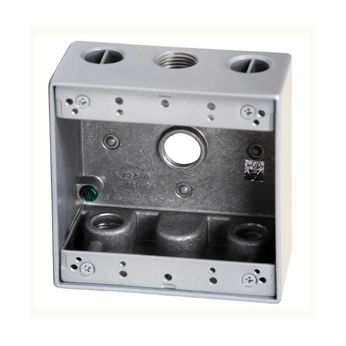 Westgate W2B50-4 Two-Gang Weatherproof Box, 1/2" Trade, 4 Outlet Holes