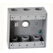 Westgate W2B50-7X Two-Gang Weatherproof Box, 1/2" Trade, 7 Outlet Holes